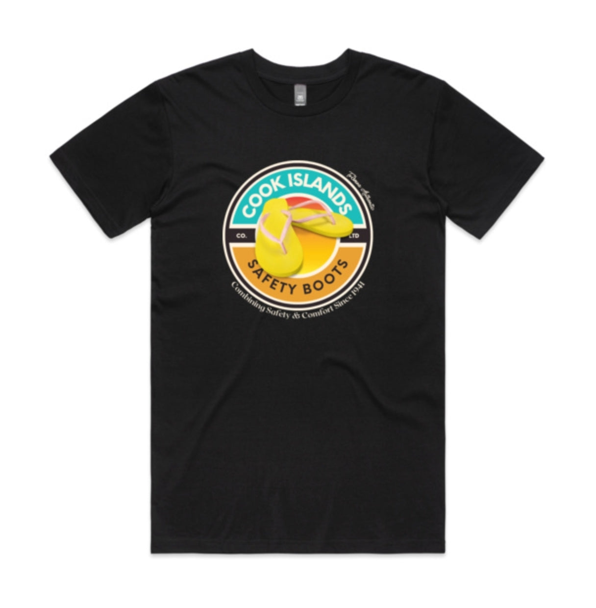 Cook Islands Safety Boots - Combining Safety and Comfort Since 1941 (Men's Tee)