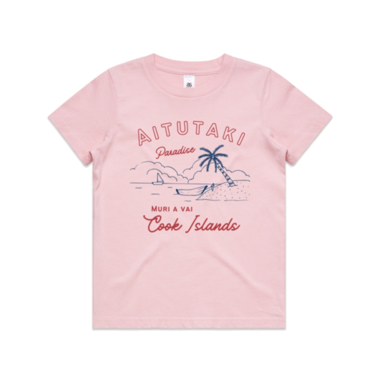 Aitutaki Paradise - Muri a vai - old school retro.  (Kids Tee)