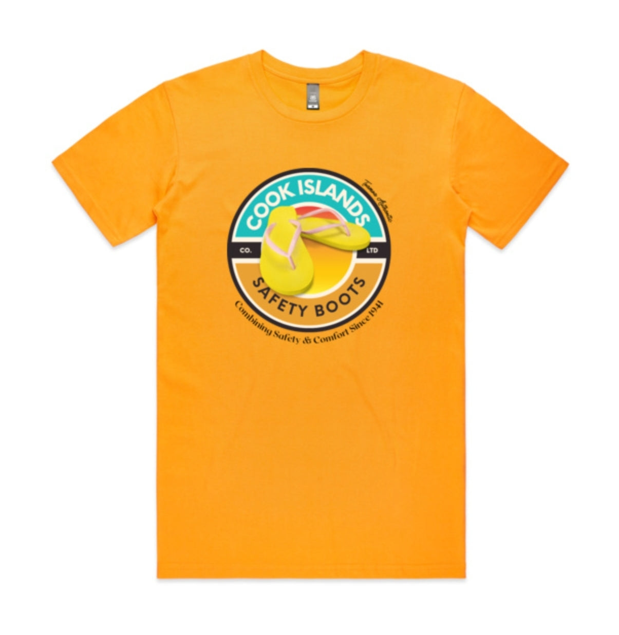 Cook Islands Safety Boots - Combining Safety and Comfort Since 1941 (Men's Tee)